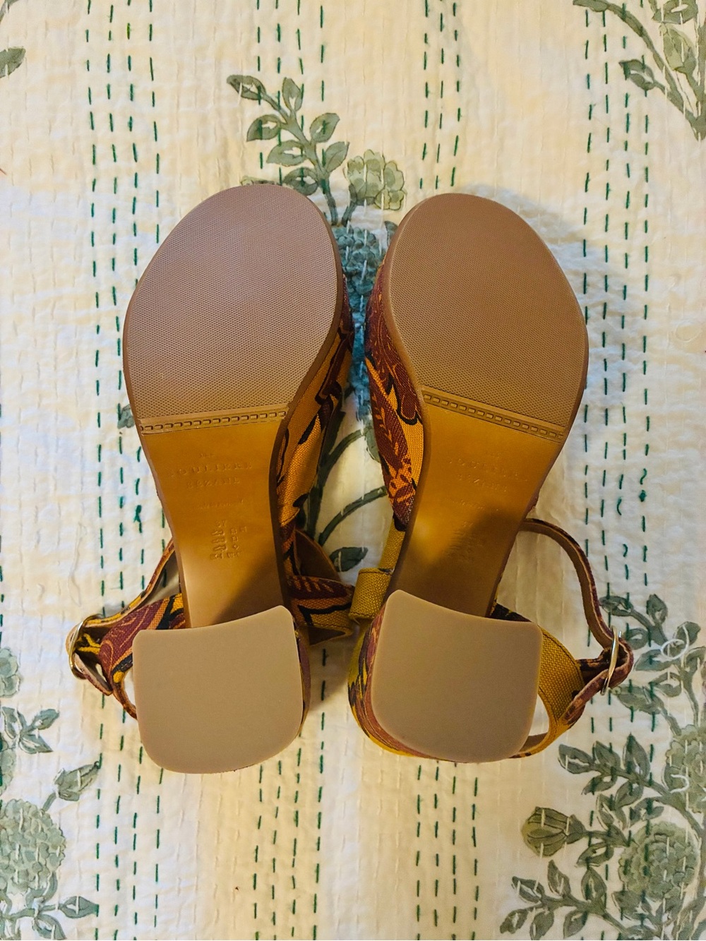 Sezane High Ginnie Sandals in Ochre Multicolor - Picture 9 of 10